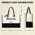 thumbnail image 2 of Extra Large Canvas Beach Bag With 2 Side Pockets Personalized Tote Bag Travel Handbag for Women Beach Travel Holiday Short Trip Weekend Getaway Overnight Ideal Gift for Friend Her Mom Sister Wife, 2 of 6