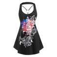 thumbnail image 1 of Tallas grandes de la bandera americana de la mariposa. Rosegal  Camisetas sin mangas de talla grande, 1 of 4