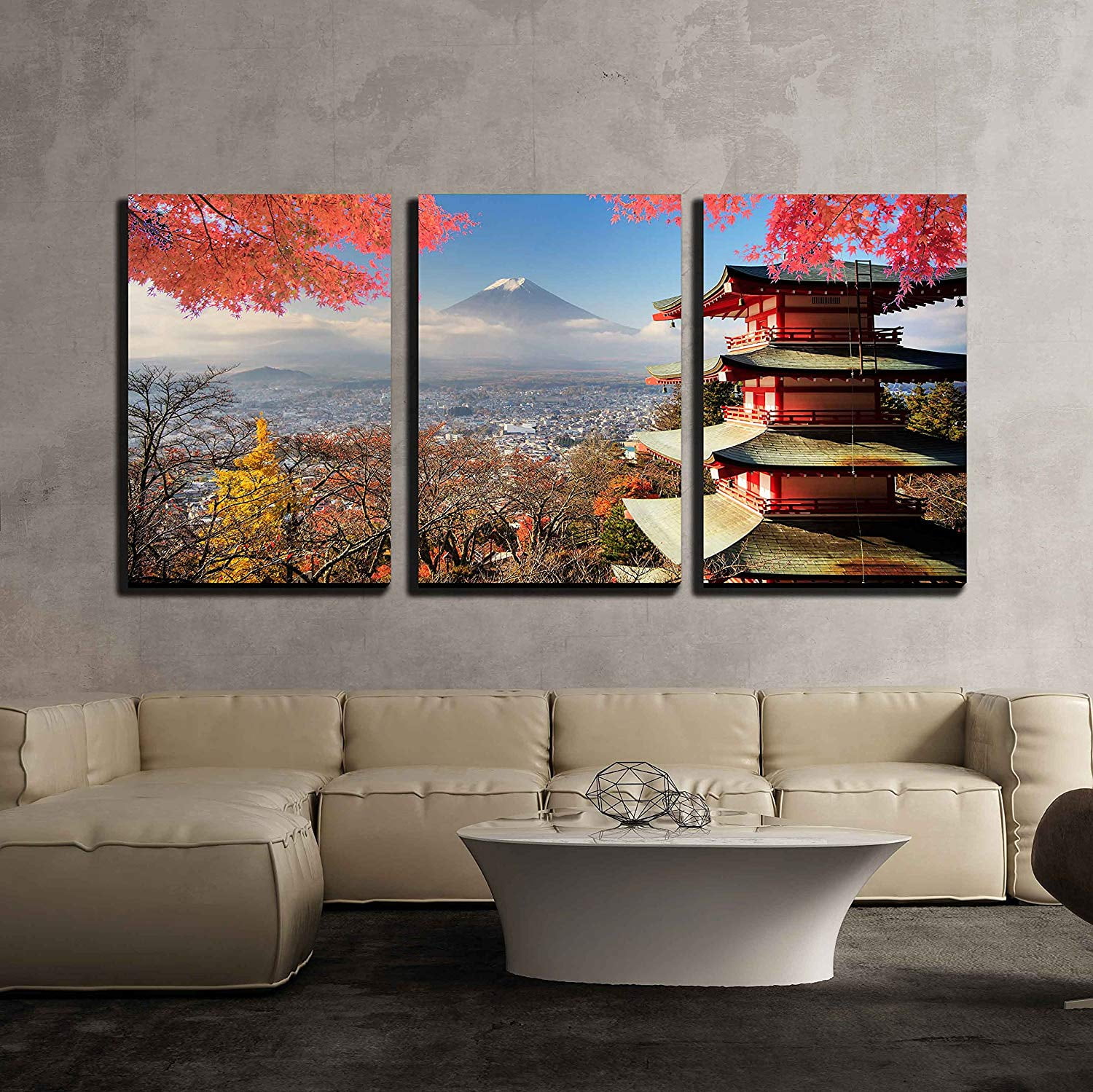 Canvas Art City of Tokyo in Japan with Watercolor Splotches 24x36 Wall26 