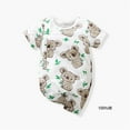 thumbnail image 2 of Weebloom Baby Boys Girls Sleepers Print Cotton Summer Short Sleeve Jumpsuit Clothes Sleep And Play Pjs Pajamas Romper Onesie Green 3-6 Months, 2 of 4