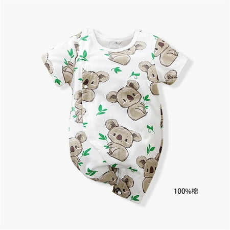 

kpoplk Summer Outfits For Toddler Boys Toddler Infant Baby Girl Dinosaur Clothes Ruffled Backless Romper Rainbow Bodysuit Top Summer Outfit(Green)