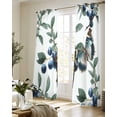 thumbnail image 5 of Blueberry Spring Leaves Sheer Curtains 84 Inch Length 2 Panels Set for Living Room/Bedroom, Farmhouse Botanical Branches Kitchen Curtains Grommet Semi-Sheer Curtains Window Treatments 42"x84"x2, 5 of 7