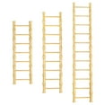 thumbnail image 3 of Miangastore Retro Style Ladder Shape Ornament Decorative Wooden 3Pcs 16.8x3.4x0.6in, 3 of 7