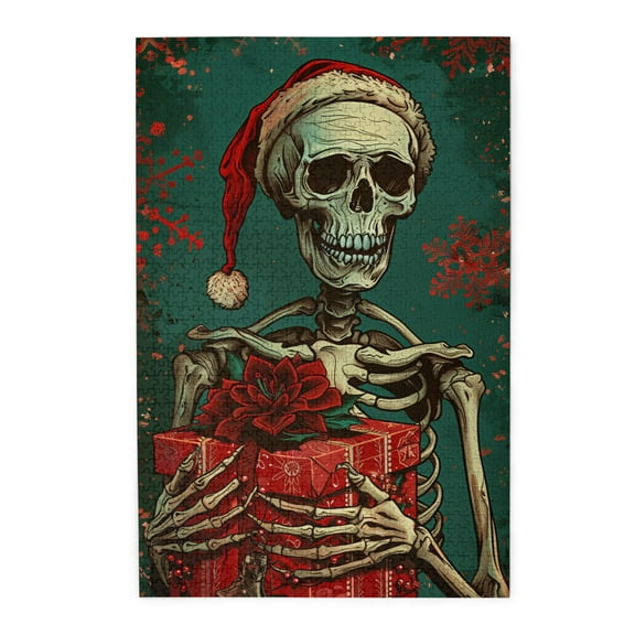 1000 PCS 1000 Piece Wooden Puzzles Christmas Gift of Skeleton People,Challenging Brain Exercise,Funny Artwork for Adults,1000 Piece Jigsaw Puzzle for Adults Challenging Puzzle Perfect for Game Nights