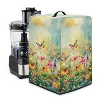 ZIATUBLES Butterfly Wildflower Print Kitchen Juicer Dust Cover Stain Resistant Appliance Protective Case Kitchen Countertop Organized Decor Accessories Easy to Clean, Small Size, 8 "W x 8 "D x 17 "H