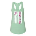 thumbnail image 2 of Survivor Awareness Flag Awareness Ladies Racerback Tank Top, Mint, Small, 2 of 3