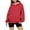 Red-womens hoodies trendy, variant on Dazajoo Polka Dot Hoodie Women Oversized Long Sleeve Sweatshirts with Pocket Lightweight Workout Athletic Hooded Pullover,Black,L