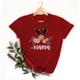 thumbnail image 2 of VBTAPA Women Happy Easter T Shirt Bunny Eggs Graphic T-Shirt Funny Letter Printed Tee Shirts Loose Fit Crewneck Short Sleeve Tops Red XXL, 2 of 6