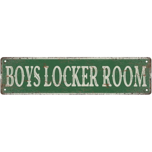 Metal Tin Signs Boys Locker Room Vintage Sign Retro Tin Signs Aluminum Metal Sign For Bedroom Kitchen Garden Wall Pub Club Coffee Hanging Sign Home Decor 4×16Inch