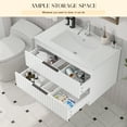 thumbnail image 3 of Tolead 30 inch Floating Bathroom Vanity with White Ceramic Sink and 2 Drawers, 3 of 7