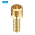 thumbnail image 3 of Uxcell Hose Barb Fitting Straight 8mm Barbed G1/4 Male Thread, 6 Pack Brass, Yellow, 3 of 5
