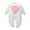 White, variant on Newborn Infant Baby Boy Girl Fleece Romper Long Sleeve Button Jumpsuit One Piece Winter Warm Outfit Clothes