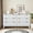 White, variant on TROPOW 54" Wide Drip Pattern 6 Drawers Dresser with Faux Marble Top, Bedroom Chest of Dresser Wood, Curved Profile Design, TV Stand for Nursery, Bedroom, Living Room