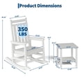 thumbnail image 3 of Rocking Chair Outdoor with Side Table Poly High Back Porch Rocker Chairs All Weather Resistant Furniture for Patio Front Porch, 3 of 8