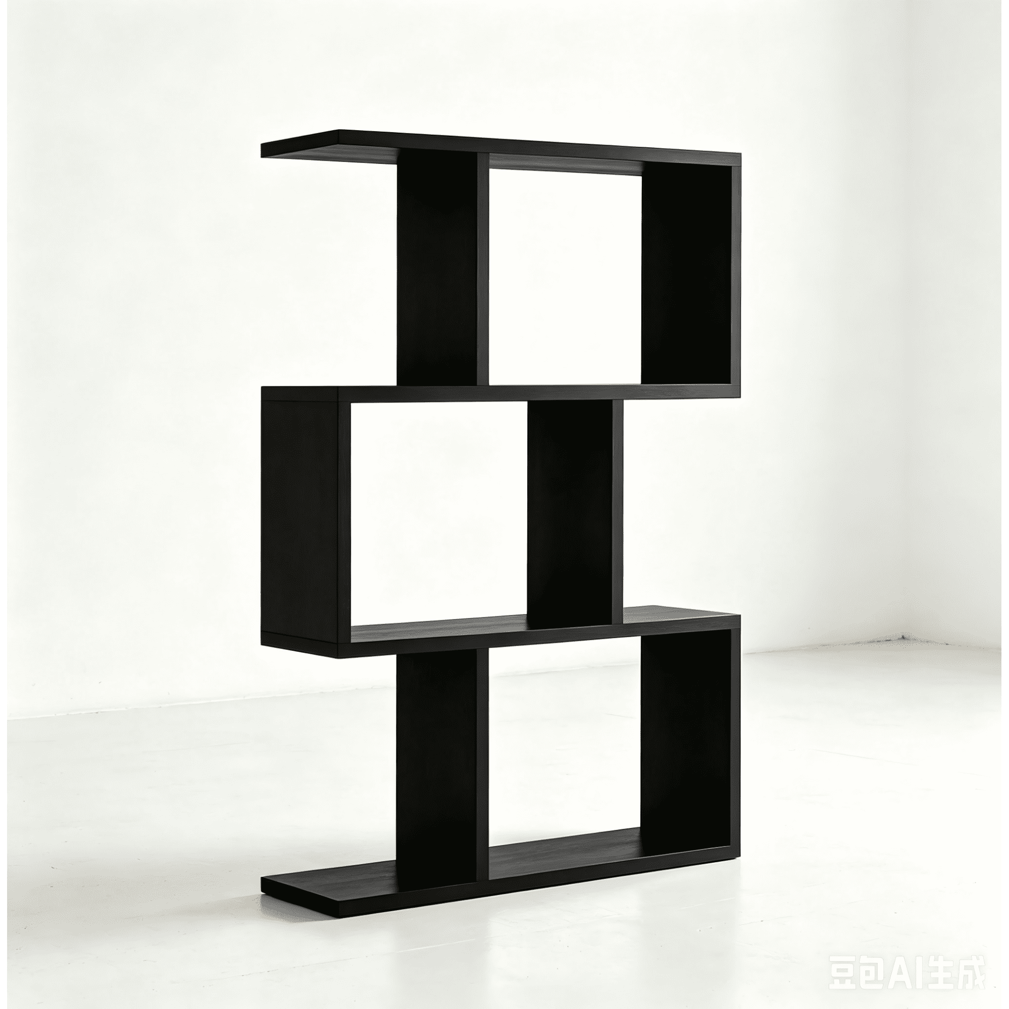 Leumius 3-Shelf Bookcase,Freestanding Book Shelf, Home Office Bookcase, Storage Shelving Unit for Bedroom, Living Room,Black