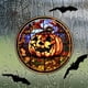 thumbnail image 3 of Pegatinas teñidas de Halloween para ventana de vidrio, pegatina de pared de PVC de Castillo de terror colorido, película decorativa sin pegamento, decoración de fiesta, 3 of 4