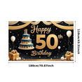 thumbnail image 3 of Yatrandify Decorative Design Happy Birthday Banner Cake Decoration 50th Celebration Banner Balloon Decoration for Birthday Party Indoor Decoration Photo Shoot, 3 of 7