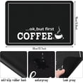 thumbnail image 3 of Classic Pattern Coffee Bar Mat 24x16 Inch Coffee Mat for Countertop Coffee Placemats Hide Stain Rubber Backed Absorbent Dish Drying Mat Essential Coffee Bar Accessory, 3 of 6