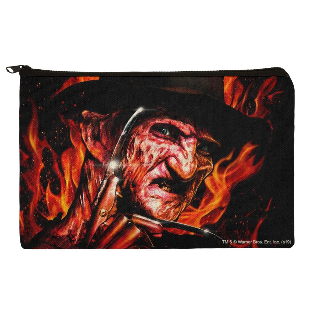 A Nightmare on Elm Street Freddy's Fire Pencil Pen Organizer Zipper Pouch Case