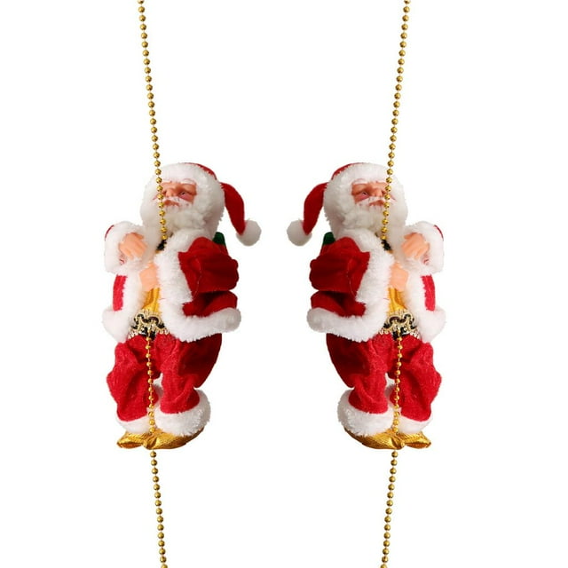 Adorno de Navidad Yotijar Paquete de 2 Escalada Animada de Santa Claus