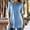 Light Blue, variant on Short Sleeve Women Shirts 5 Plus Size Baggy Army Green Solid Tab Button-up Shirts Teens Shirts 2X