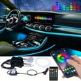thumbnail image 3 of CHUANK New Car LED And Neon  9 In 1 Overall Car Interior Atmosphere Lights  Mobile APP Music Rhythm Control  Color Multi-color Change Atmosphere Lights Fiber Bar  Mounted Center Console A, 3 of 7