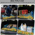 thumbnail image 3 of Xixirimido Cargo Liner Floor Mat All Weather Trunk Protection Trimmable to Fit Heavy Duty Car Trunk Mat Universal Car Accessories, 29" x 39", Starry Night Cat Sunflower, 3 of 6