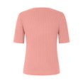 thumbnail image 5 of Pimfylm Short Sleeve Sweater for Women V Neck Lightweight Pullover Sweaters Loose Dressy Fashion Spring Sweaters Pink, S, 5 of 5