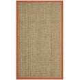 thumbnail image 3 of SAFAVIEH Natural Fiber Arbor Bordered Area Rug, Natural/Rust, 3' x 5' - Coastal Design, Natural & Rust, Seagrass, Ideal for Entryway, Kitchen, Living Room, Office, Bathroom, Bedside, 3 of 13