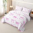 thumbnail image 3 of Erosebridal Teens Cute Love Heart Bowtie Twin Quilt Set,Girls Dreamy Princess Bow Twin Coverlet Set, 3 of 7