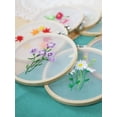 thumbnail image 4 of Paquete de material de bordado para bricolaje, pintura colgante, divertida, hecha a mano, para principiantes, tela de flores, sin punto de cruz, organza, pintura colgante, 4 of 6