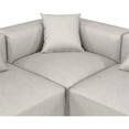 thumbnail image 6 of Meridian Furniture Cube Cream Vegan Leather 6-Pc. U-Shaped Modular Sectional, 6 of 9