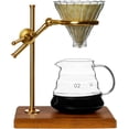 thumbnail image 3 of L'ÉPICÉA Pour over Coffee Maker Set,Stainless Steel Stand&Wooden Base, Glass Coffee Filters Cup, 3 of 10