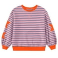 thumbnail image 4 of Mercatoo Girls Striped Sweatshirts Oversized Star Graphic Crew Neck Pullover Sweatshirts Clothes Teen Kids Cute Tops Sweater, 4 of 4
