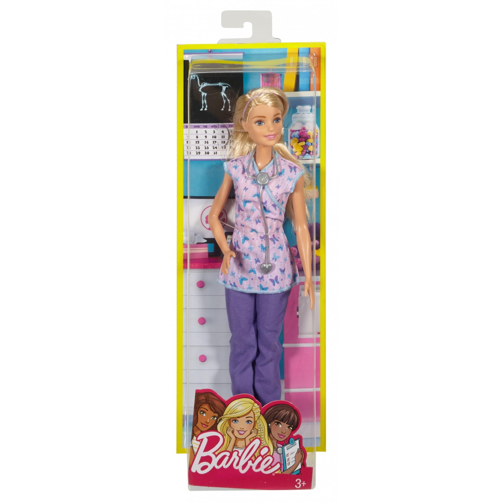 nurse barbie doll with stethoscope