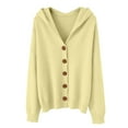 thumbnail image 3 of Women's Hooded Button Cardigan | Cozy Knit Sweater with Front Pockets | Fall Winter Essential, 3 of 5