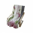 thumbnail image 4 of Feminine Soft Flannel Fleece Blanket, Dancing Ballerina Line Art Drawing with Wings and Tutu on Roses Bloom, Cozy Plush for Indoor and Outdoor Use, 50" x 70", Pink Green Grey Yellow, by Ambesonne, 4 of 6