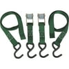 SmartStraps 1 in. x 6 ft. Green Standard Duty Cambuckle Tie Down Straps, 400 lb. Safe Work Load - 2 pack