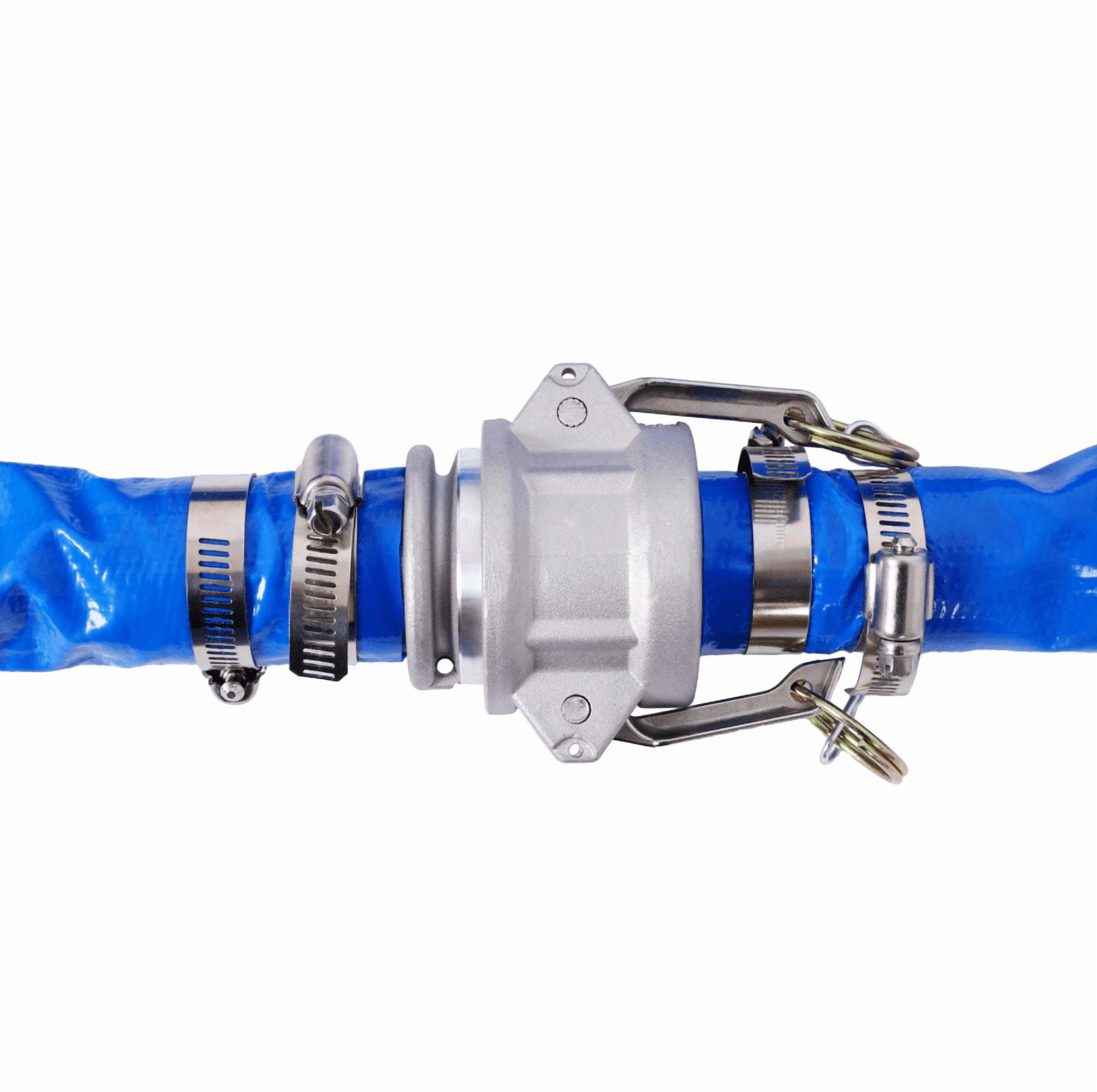 2"x50ft Heavy Duty Pool Backwash Hose with Aluminum Fittings