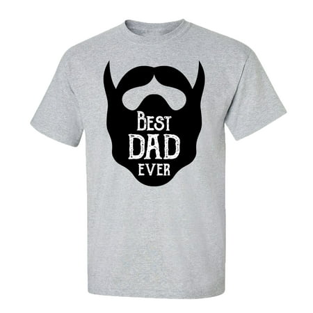 Father's Day Best Dad Ever Beard Adult Short Sleeve T-Shirt-Sports (Best Short Beard Styles 2019)