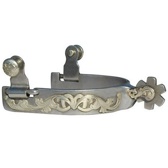 Professional Choice Short Shank Floral Polished Steel Horse Tack Spur