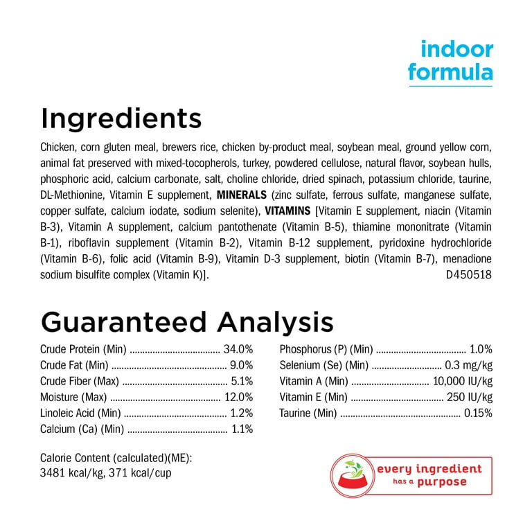 Purina naturals indoor on sale cat food