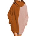 thumbnail image 1 of LAICAIW Robe Chandail Longue Ample à Col Roulé Oversize pour Femmes, 1 of 1