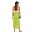 thumbnail image 4 of Colorful Bohemian Style Tie Dye Printed Beach Wrap Sarong With Fringe, Tie Dye Green Palm, Size: One Size, Uluwatu Style, 4 of 5