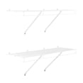 thumbnail image 2 of Wire Shelf Kit 3 ft - Set of 2, Wall Mounted Shelves, Heavy Duty Carbon Steel Closet Storage, Hanging Shelf for Closet, Bedroom, Laundry Room, Office, 2 of 9