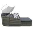 thumbnail image 7 of Smuxee Patio Rattan Daybed Pillows Cushioned Sofa Furniture 77.16 lb, Wicker Material, Gray, 7 of 7