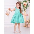 thumbnail image 5 of IDOPIP Flower Girls Bowknot Tutu Dress for Kids Baby Wedding Birthday Party Baptism Formal Dresses, 5 of 6