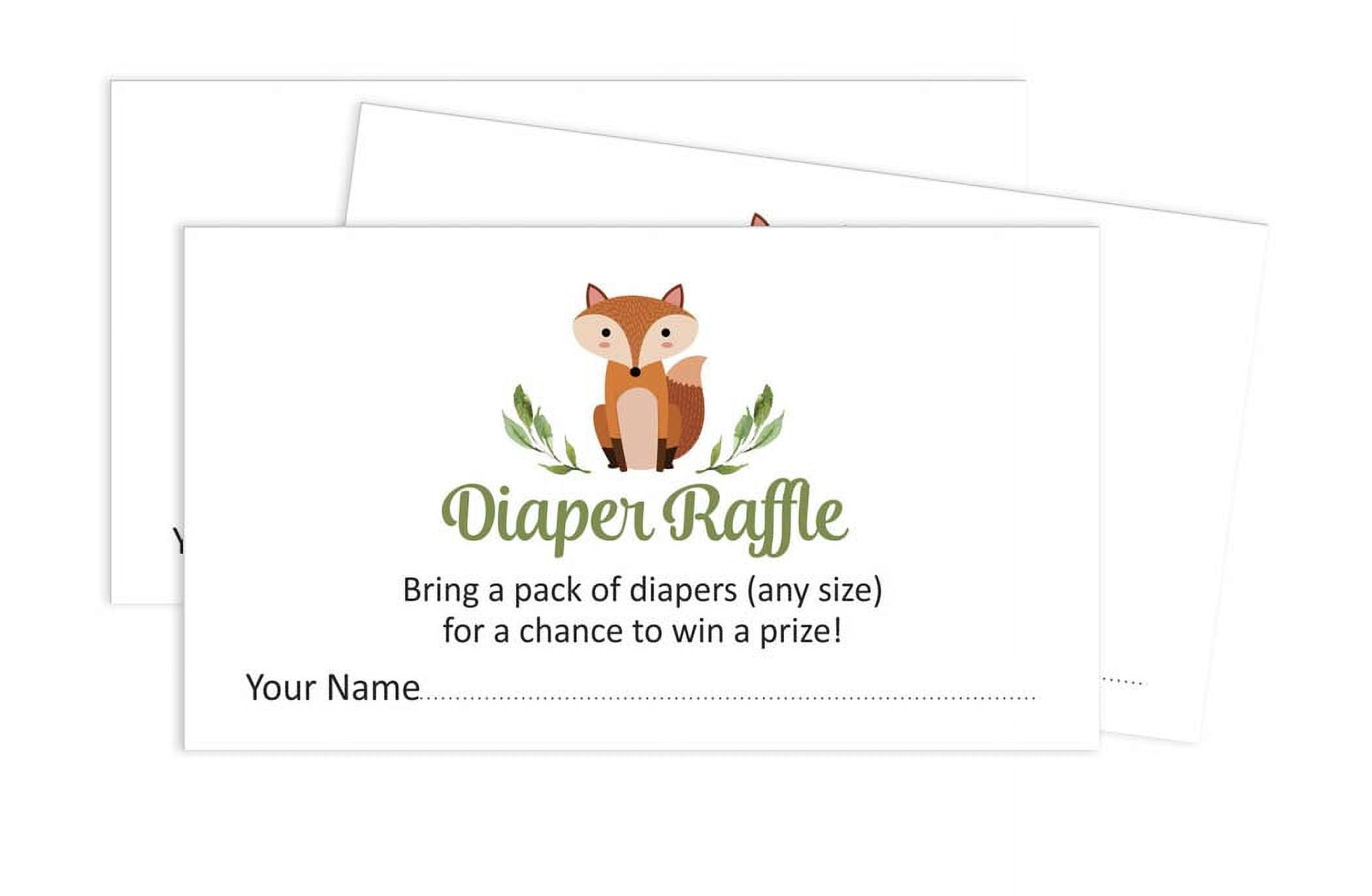 Inkdotpot 30Jungle Animals Baby ShowerDiaper Raffle Ticket Lottery Insert Cards Supplies Games For Baby Shower Party Bring A Pack Of Diapers To Win Favors Gifts And Prizes
