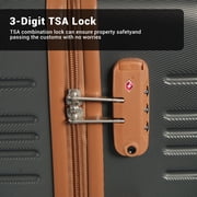 Hardside Luggage Sets 6 Piece, Hardshell Suitcase with TSA Lock Spinner Wheel and Travel Duffle Bag.Dark Gray