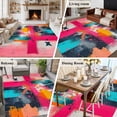 thumbnail image 5 of 6'x9' Area Rugs, Pink Orange Black Indoor Outdoor Area Rug for Living Room Bedroom, Modern Oil Painting Contemporary Washable Bathroom Rugs Kitchen Floor Carpet Mats Home Decor Aesthetic, 5 of 8